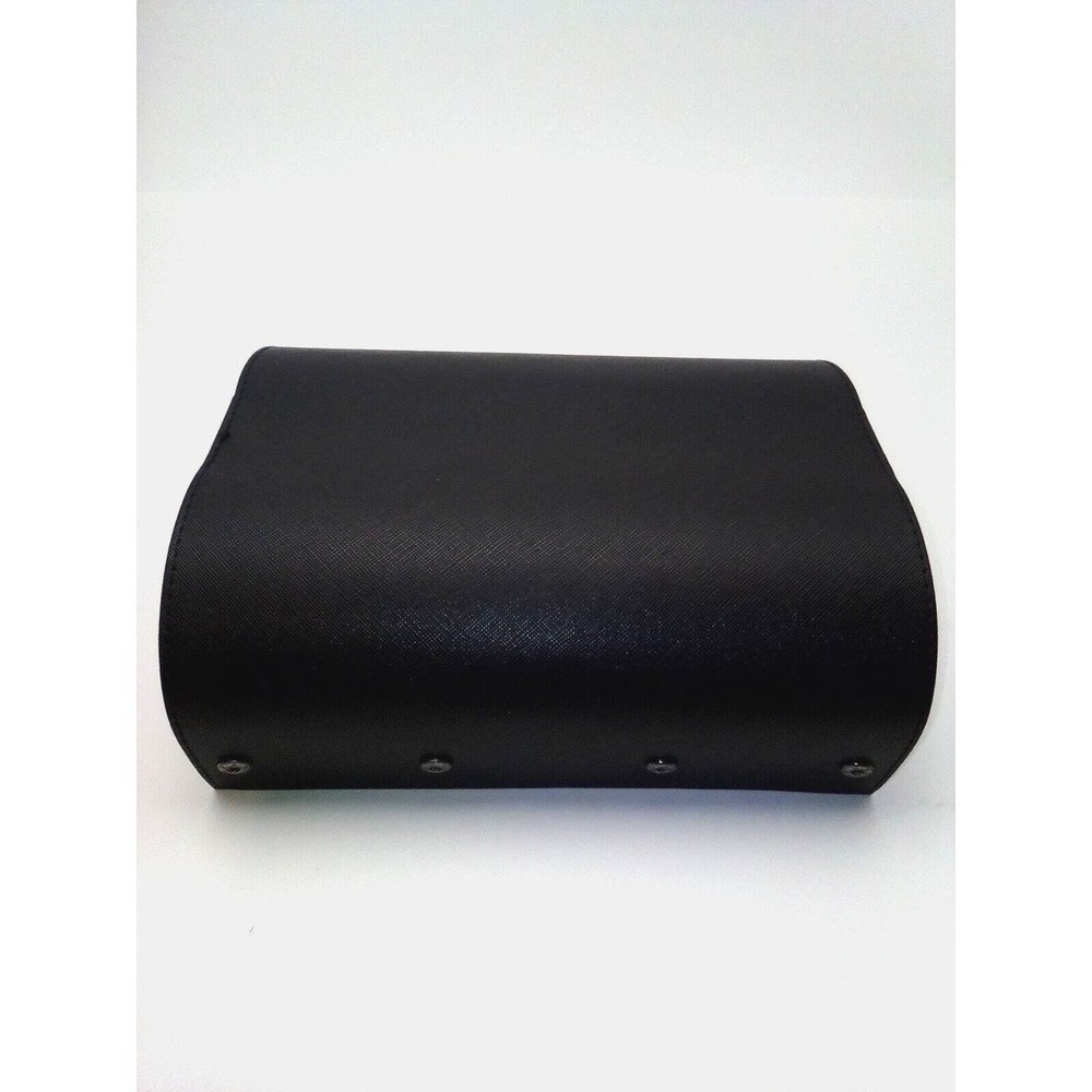 Timelmt Vegan Black Leather Snap Close 3 Watch Traveling Case Soft Velvet Inside - Picture 5 of 9